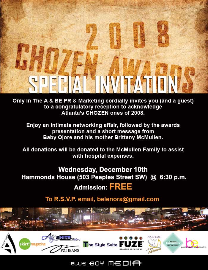 CHOZEN Awards Invitation